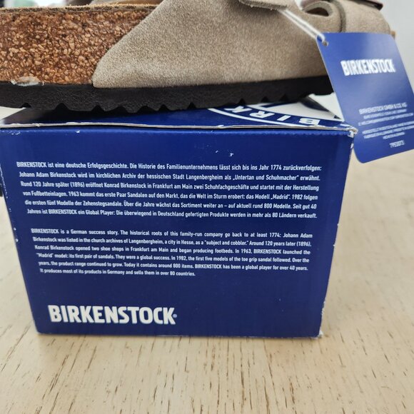 Birkenstock Arizona Suede Leather Sandal - Taupe, Size EU: 37 (US: 6-6.5) NWT - Picture 3 of 10